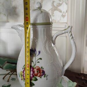 White ceramic teapot